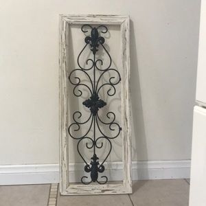 White farmhouse wood wall decor